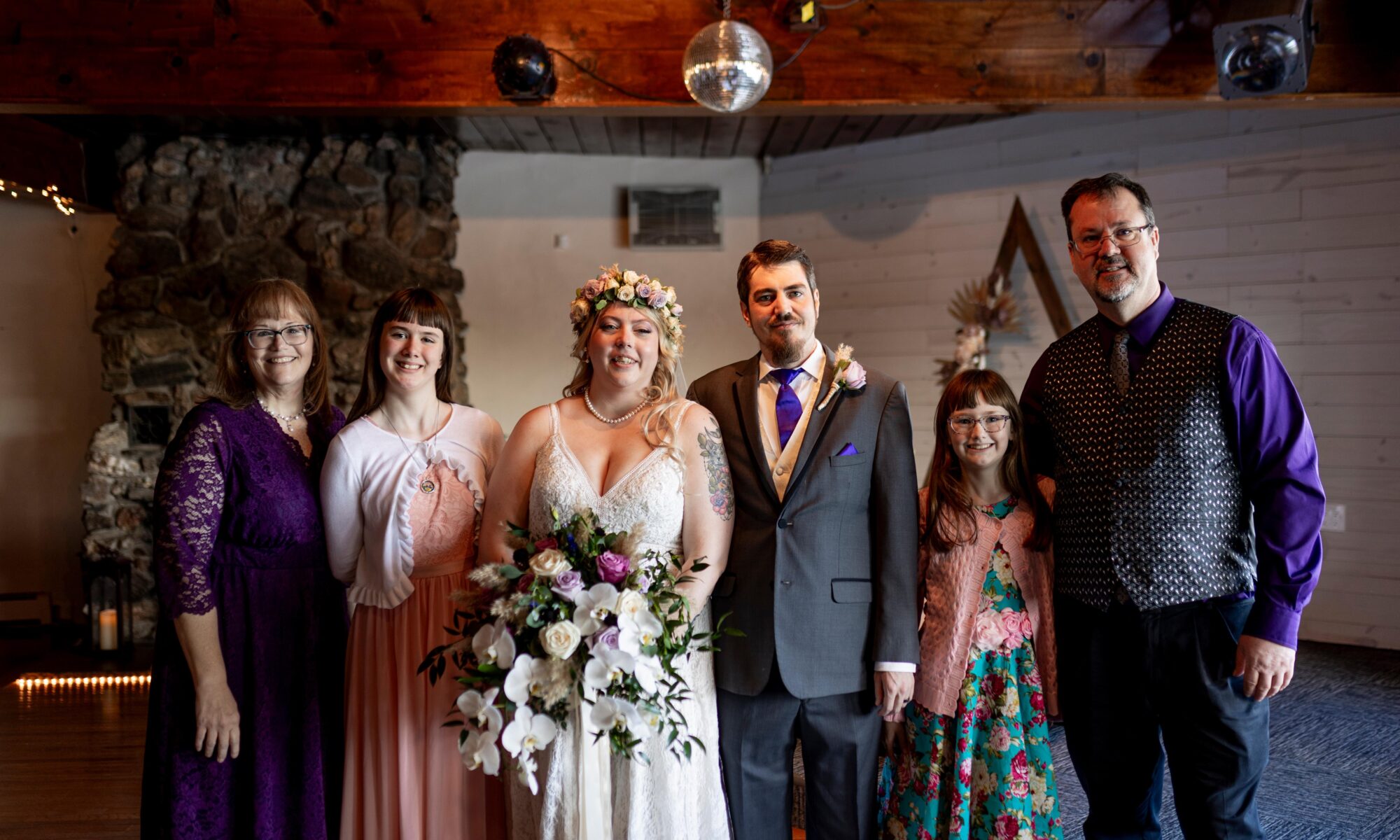 Ashley and Jacob's wedding: Timothy, Tracey, Molly and Piper Cochran